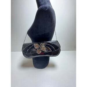 Vintage Mary Frances Designer Beaded Handbag Black Evening OK 0973628